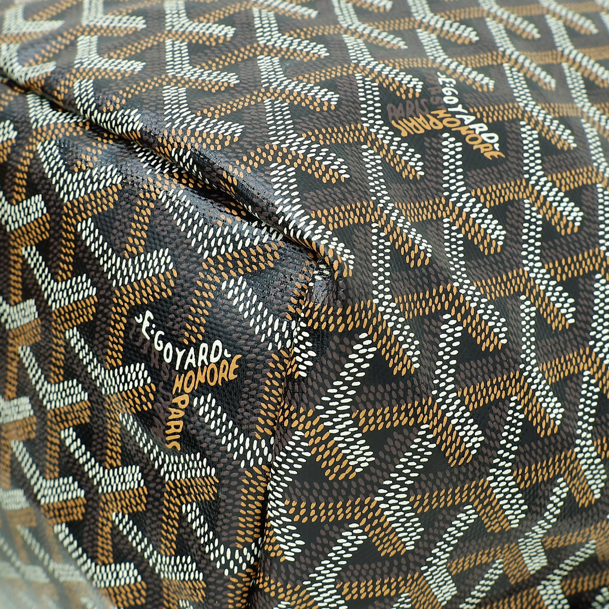 Goyard Black Goyardine Saint Louis GM Bag