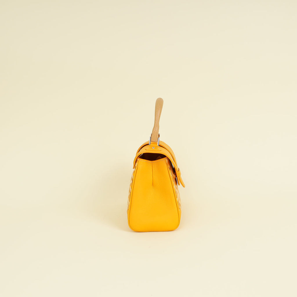 Goyard Yellow Goyardine Saigon Mini Souple Bag