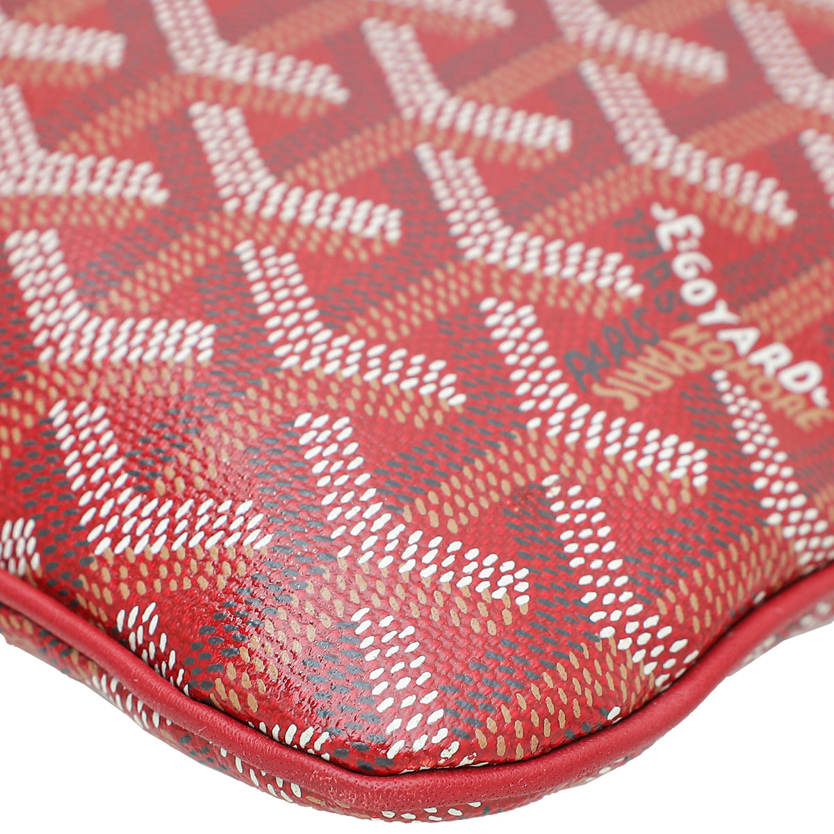 Goyard Red Goyardine Senat GM Pouch