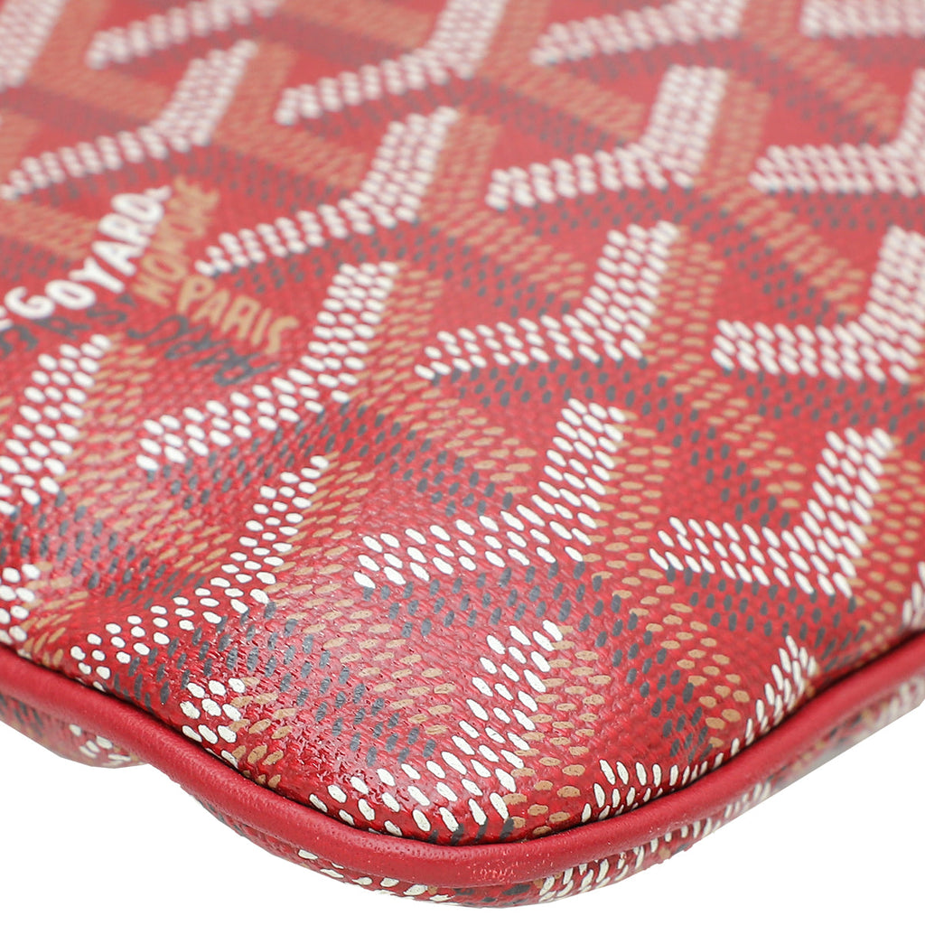 Goyard Red Goyardine Senat GM Pouch
