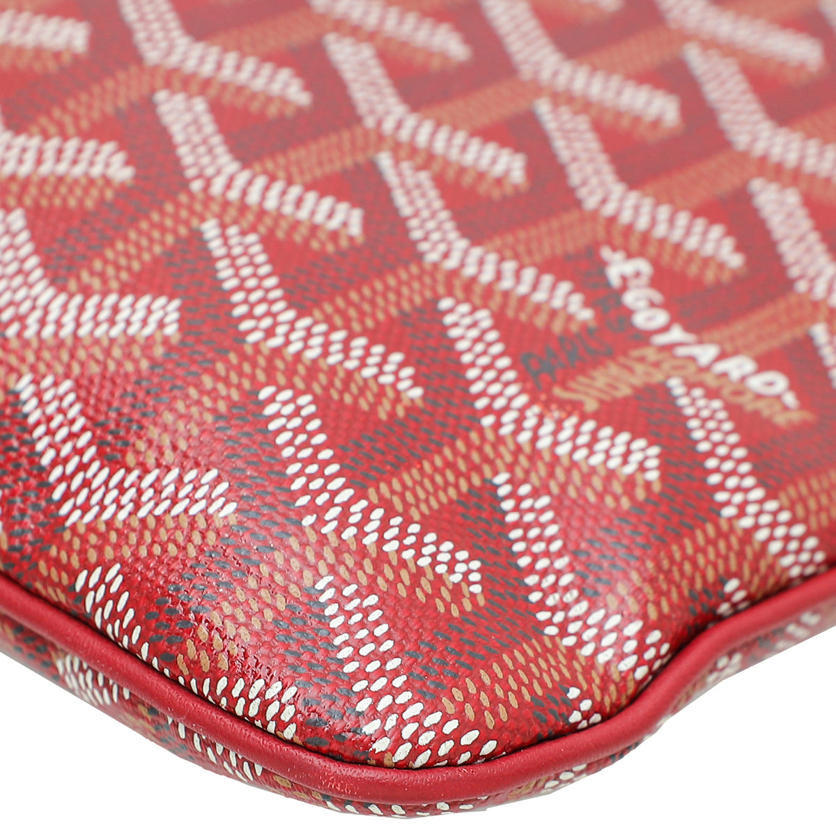Goyard Red Goyardine Senat GM Pouch