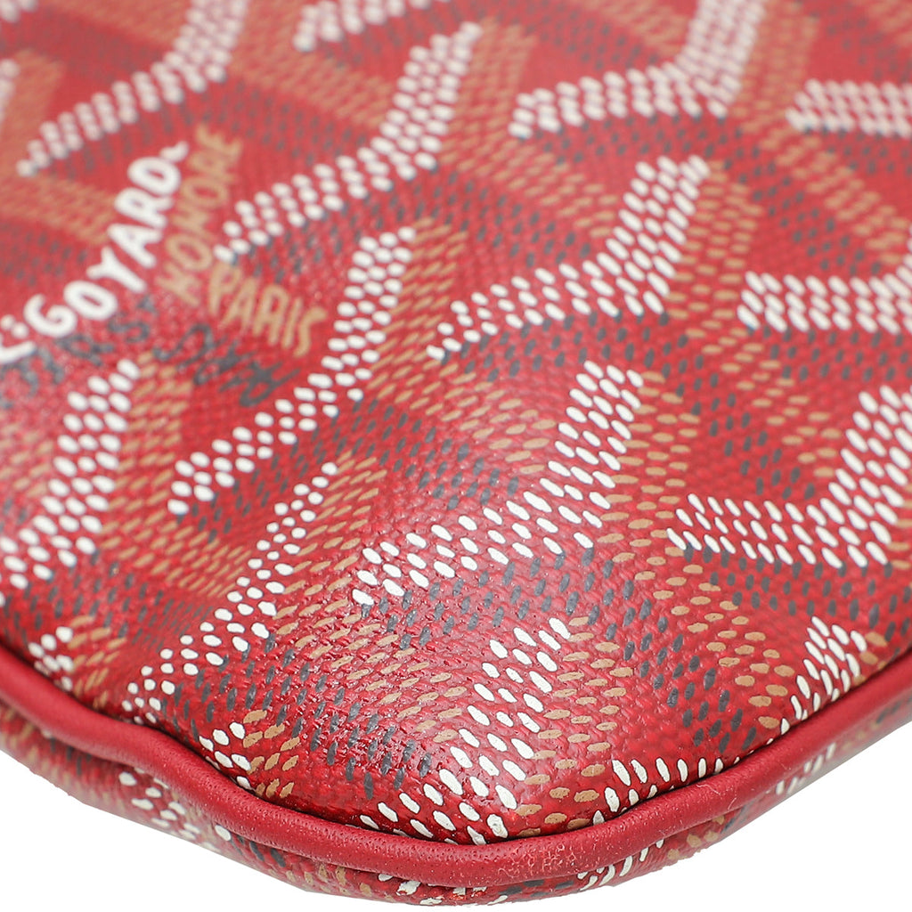 Goyard Red Goyardine Senat GM Pouch