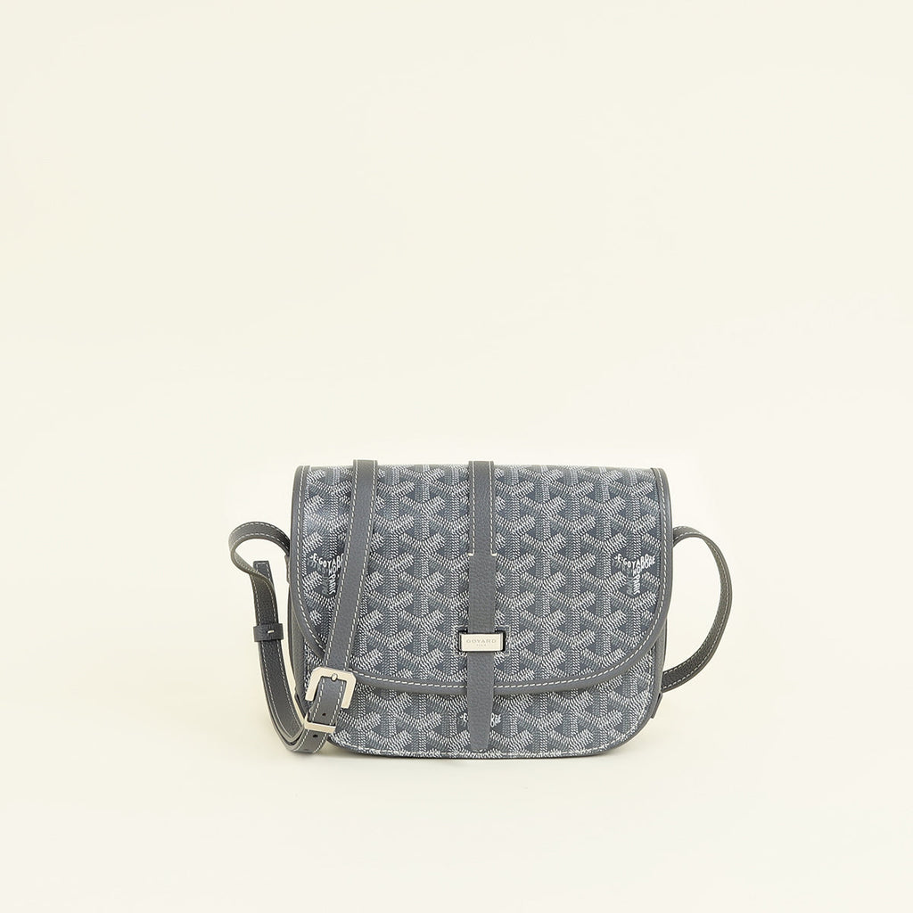 Goyard Grey Goyardine Belvedere PM Messenger Bag