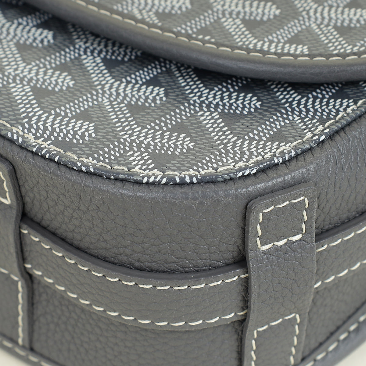 Goyard Grey Goyardine Belvedere PM Messenger Bag