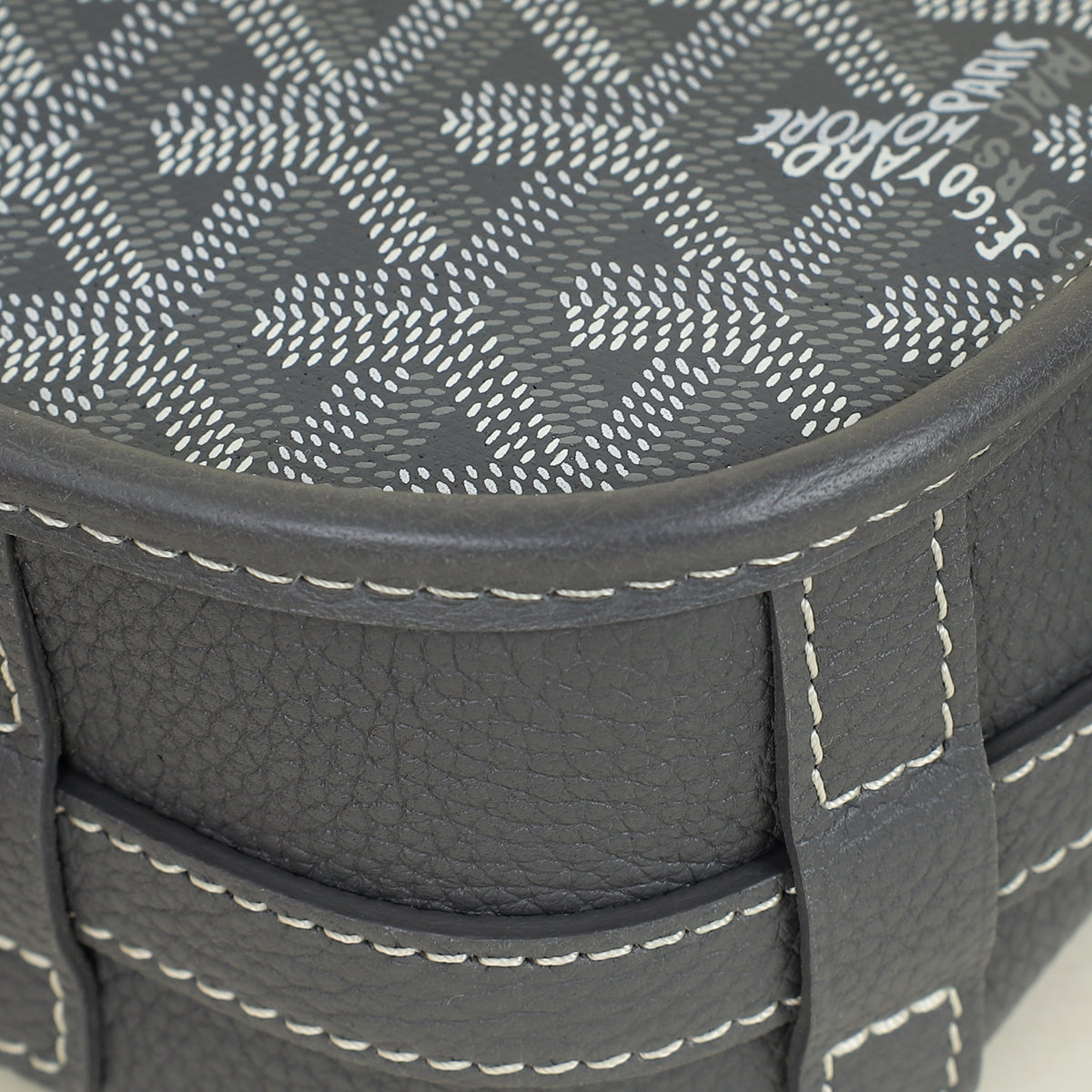 Goyard Grey Goyardine Belvedere PM Messenger Bag