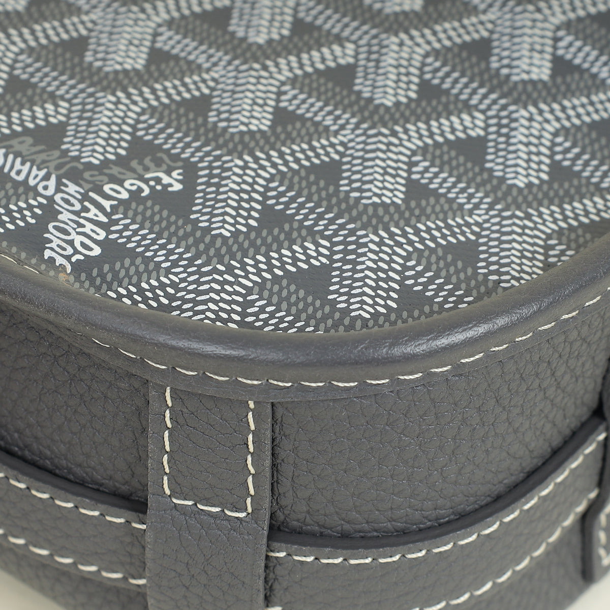 Goyard Grey Goyardine Belvedere PM Messenger Bag