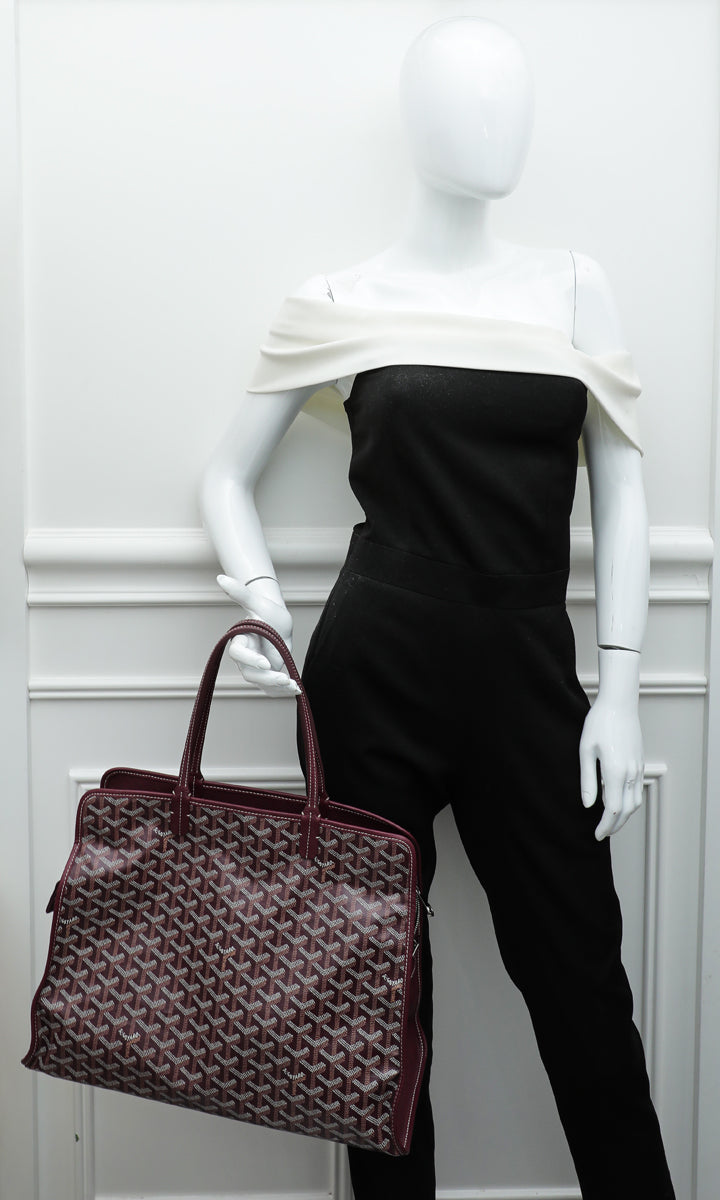 Goyard Burgundy Goyardine Hardy PM Bag