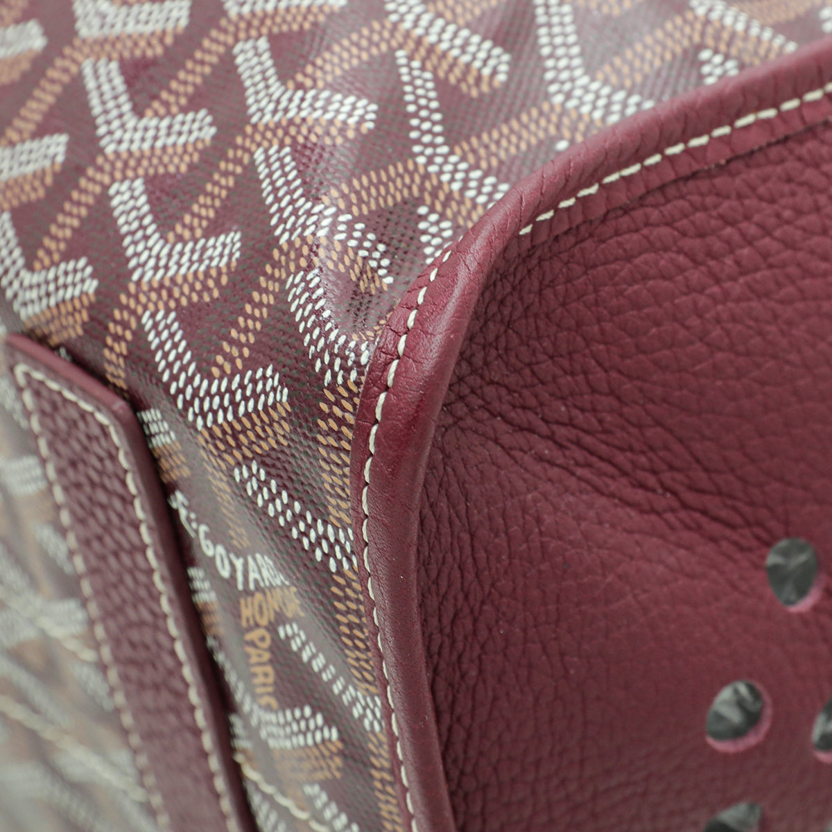 Goyard Burgundy Goyardine Hardy PM Bag