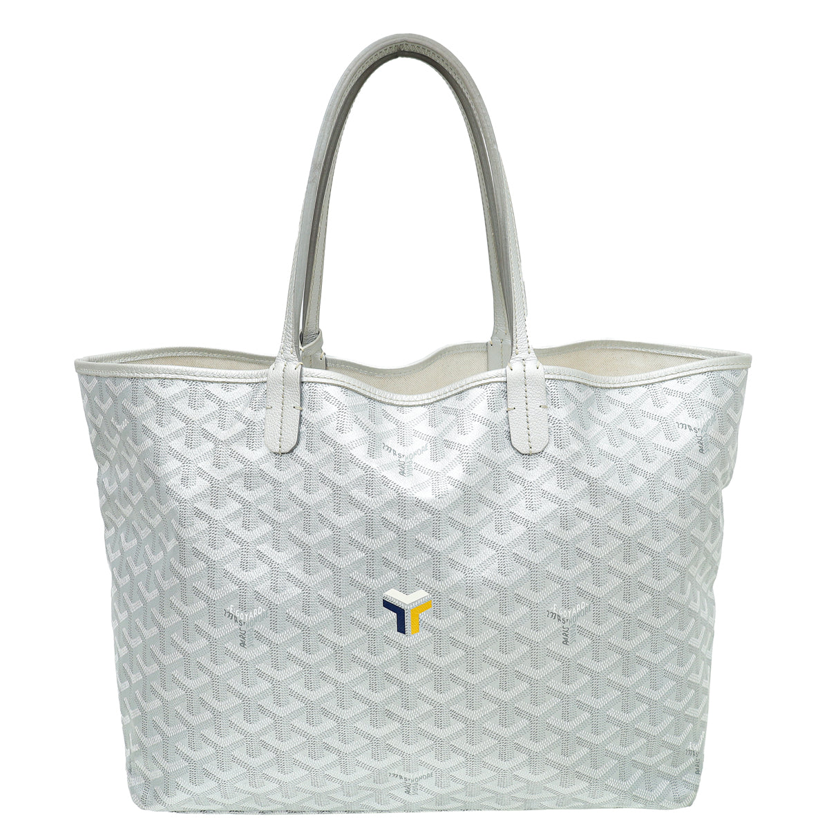 Goyard Metallic Silver Goyardine Saint Louis PM Bag