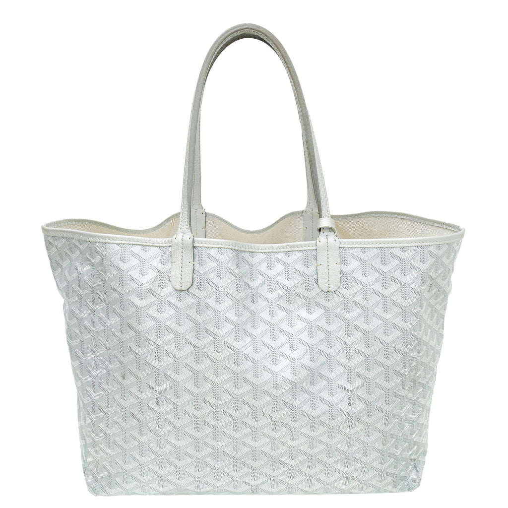 Goyard Metallic Silver Goyardine Saint Louis PM Bag
