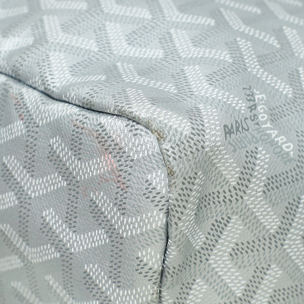 Goyard Metallic Silver Goyardine Saint Louis PM Bag