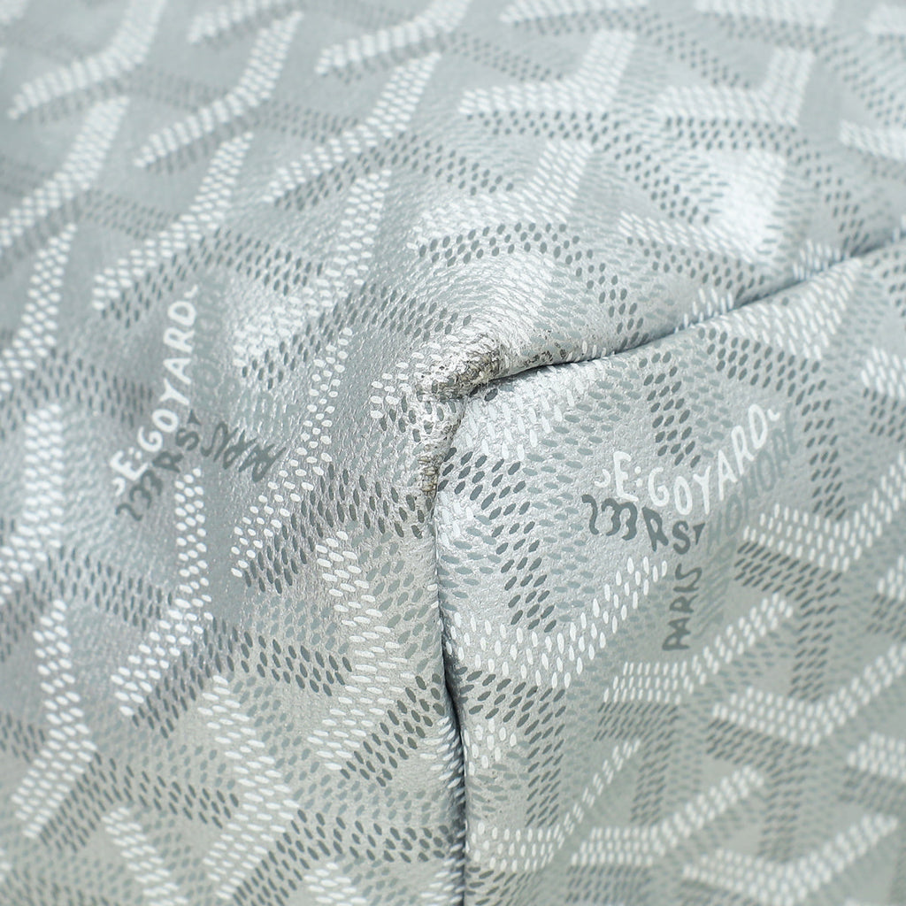 Goyard Metallic Silver Goyardine Saint Louis PM Bag