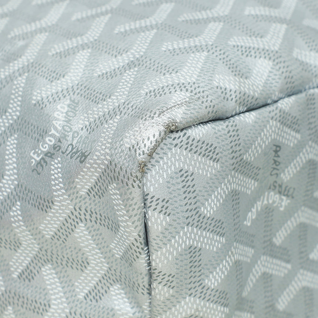 Goyard Metallic Silver Goyardine Saint Louis PM Bag