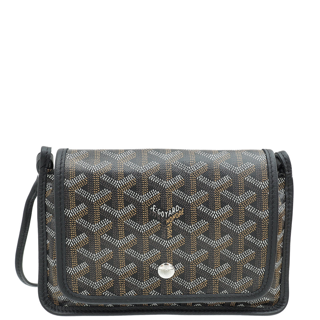 Goyard Black Goyardine Plumet Pocket Wallet Clutch