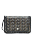 Goyard Black Goyardine Plumet Pocket Wallet Clutch