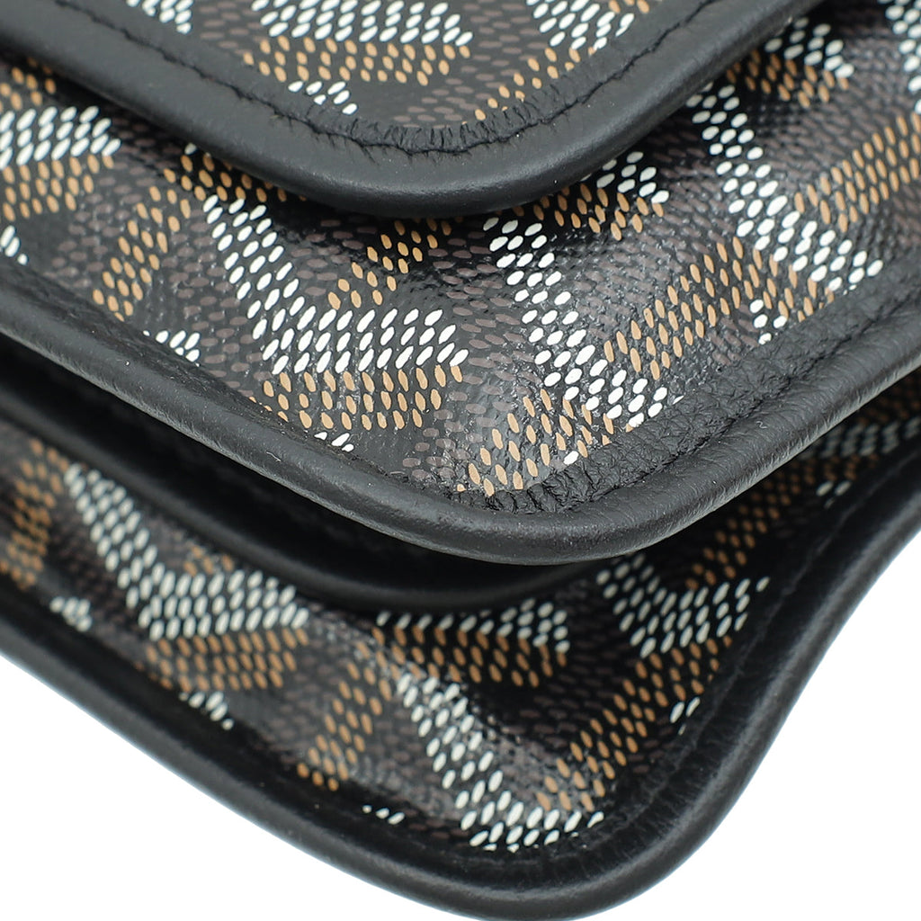Goyard Black Goyardine Plumet Pocket Wallet Clutch