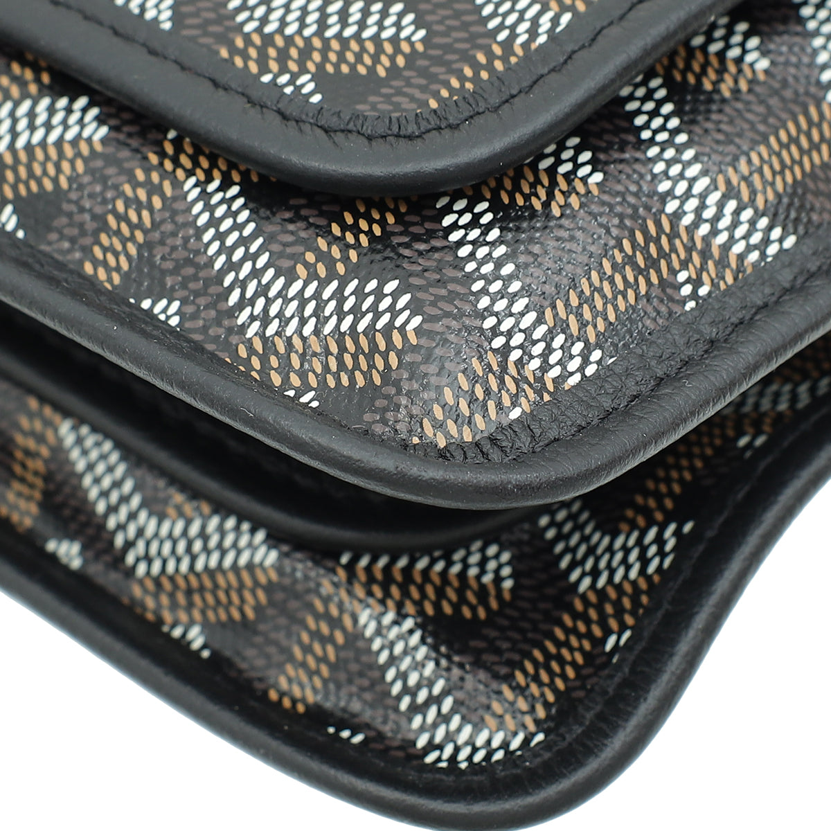 Goyard Black Goyardine Plumet Pocket Wallet Clutch
