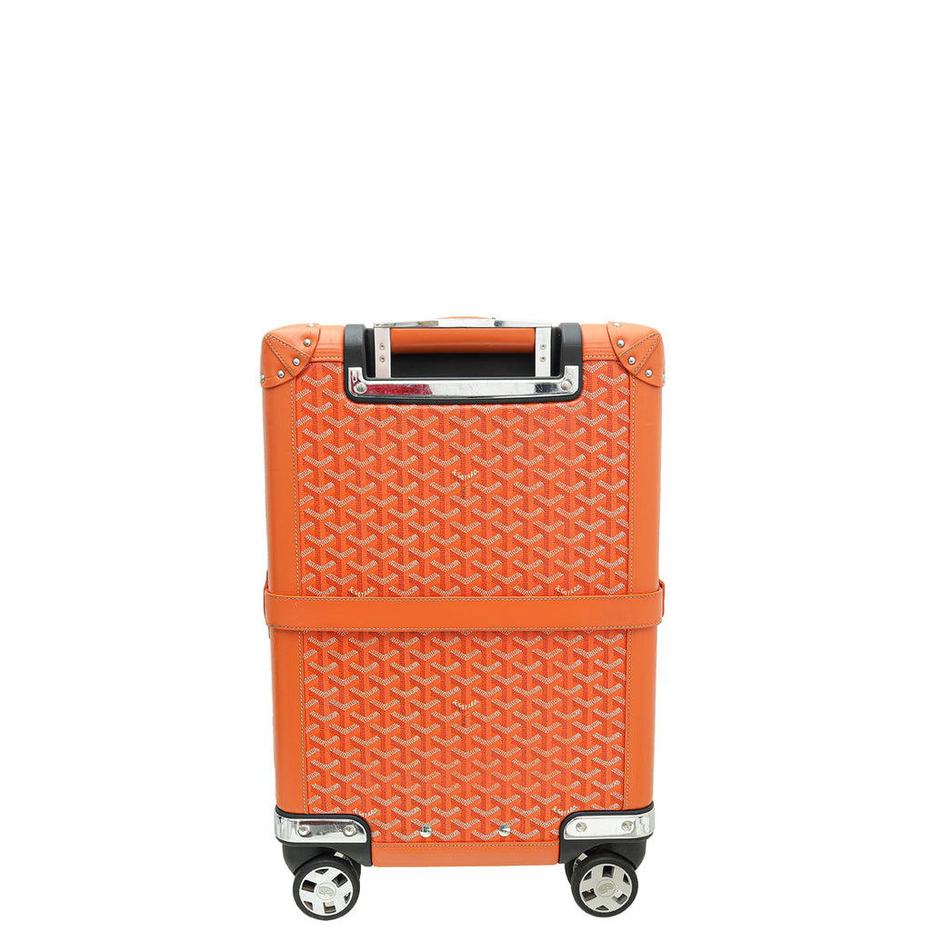 Goyard Orange Goyardine Bourget PM Trolley Case