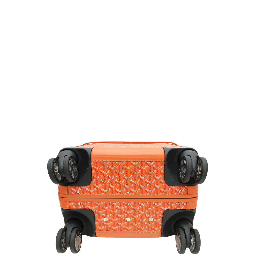 Goyard Orange Goyardine Bourget PM Trolley Case