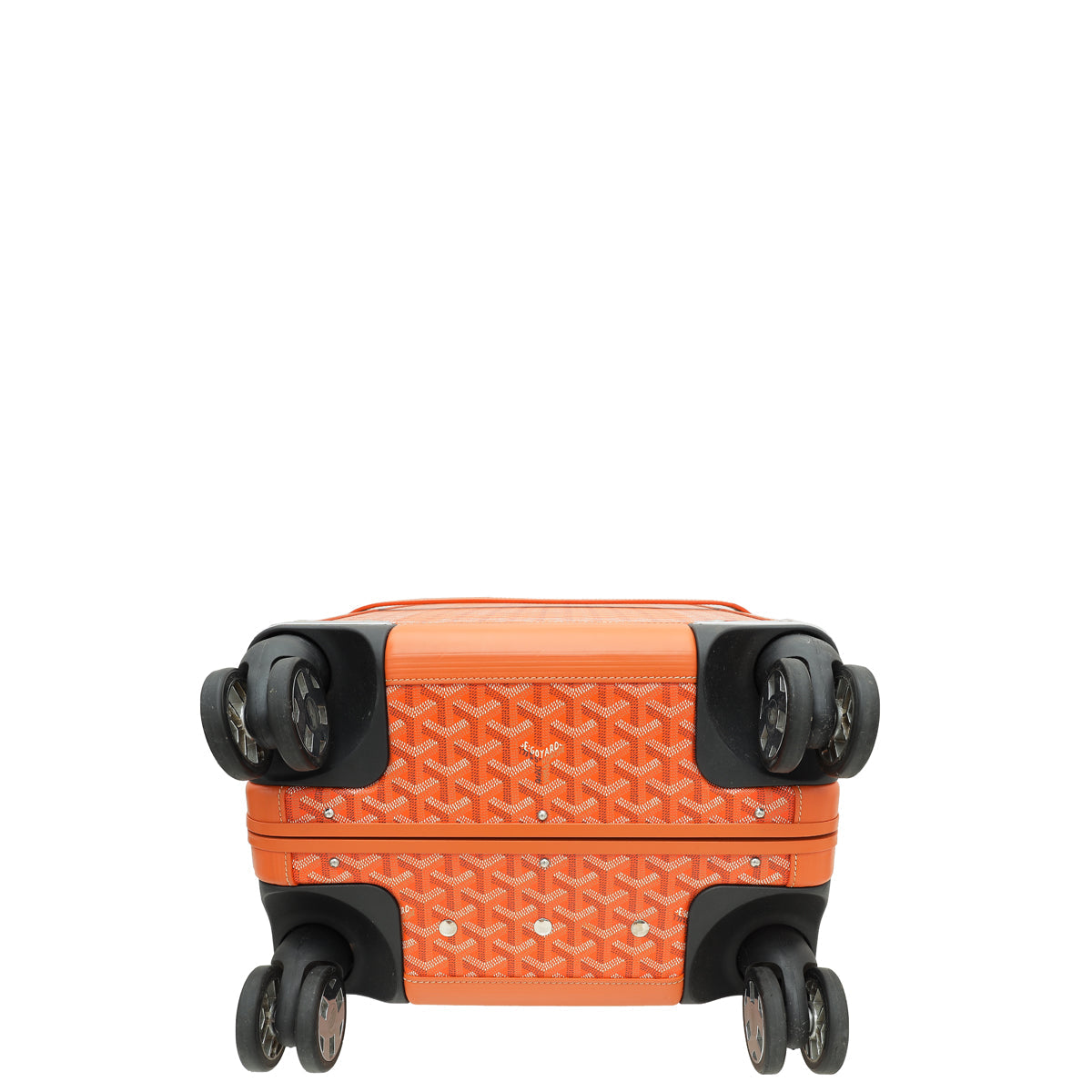 Goyard Orange Goyardine Bourget PM Trolley Case