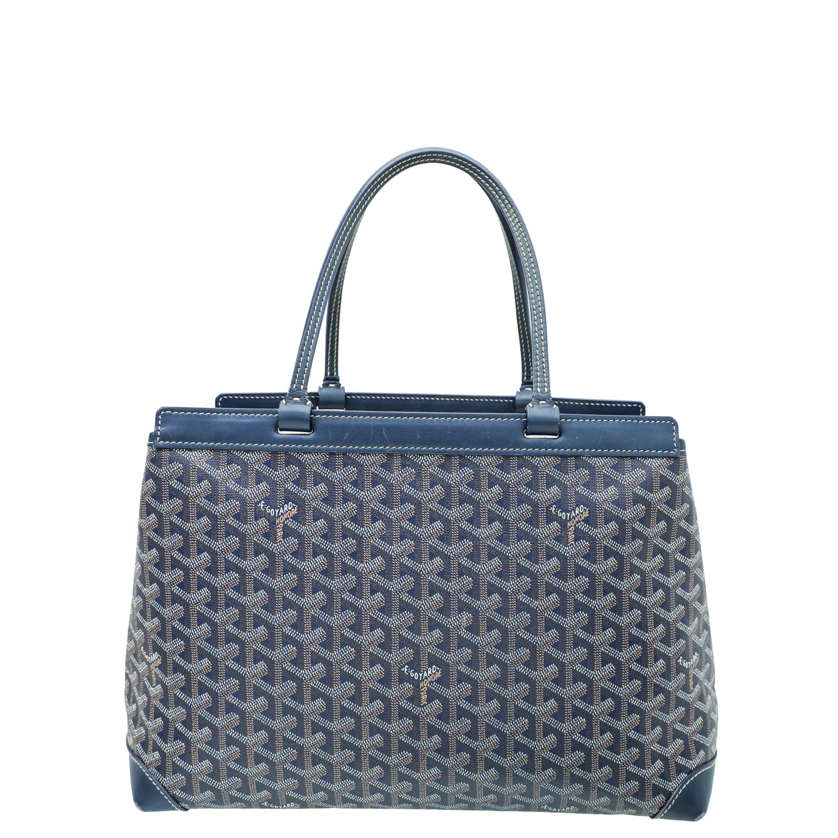 Goyard Blue Goyardine Bellechasse PM Bag