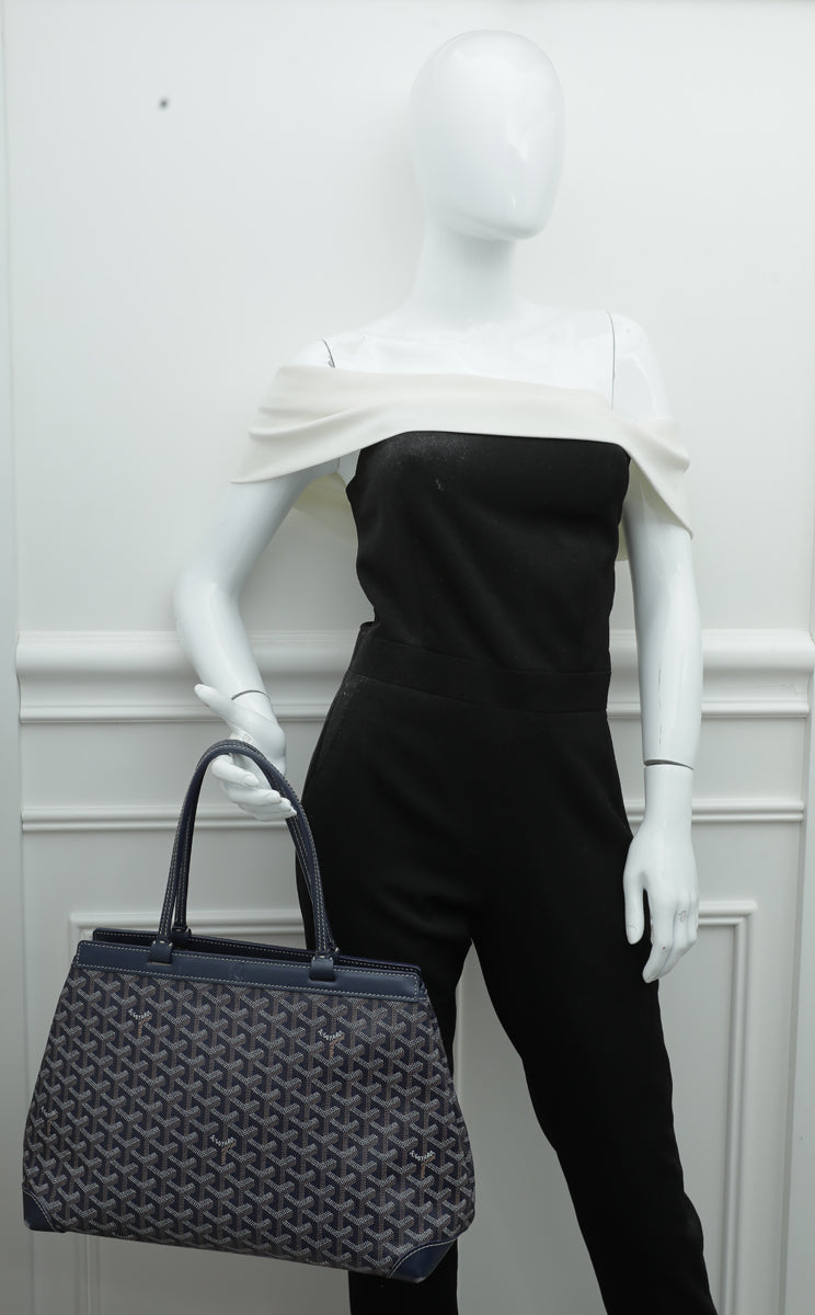 Goyard Blue Goyardine Bellechasse PM Bag