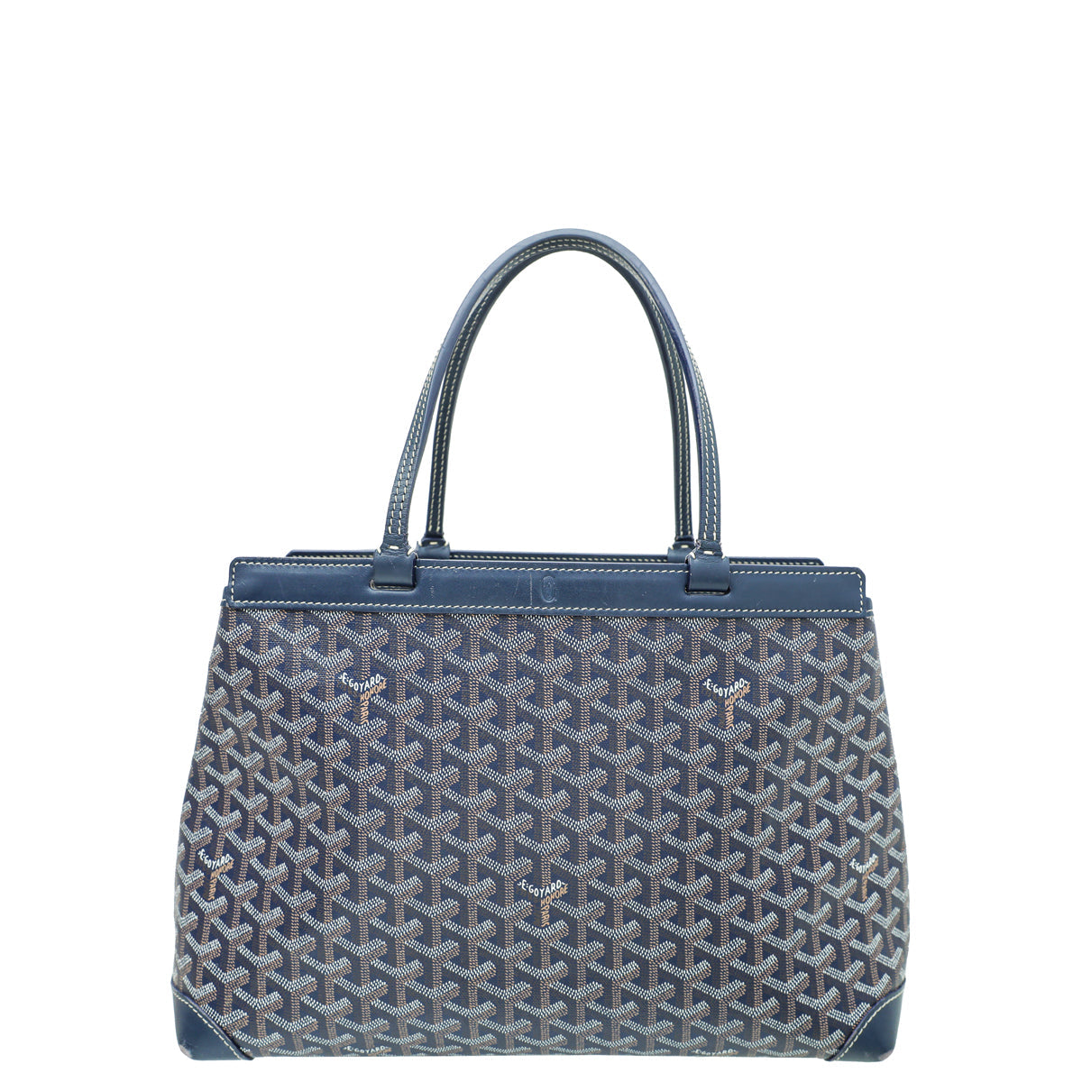 Goyard Blue Goyardine Bellechasse PM Bag