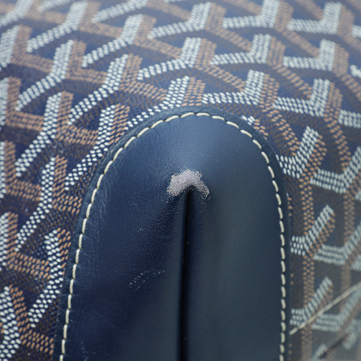 Goyard Blue Goyardine Bellechasse PM Bag