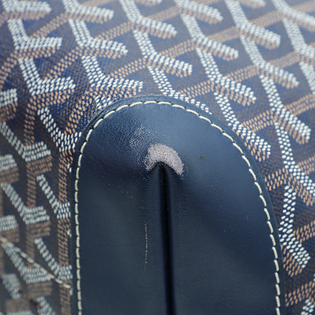 Goyard Blue Goyardine Bellechasse PM Bag
