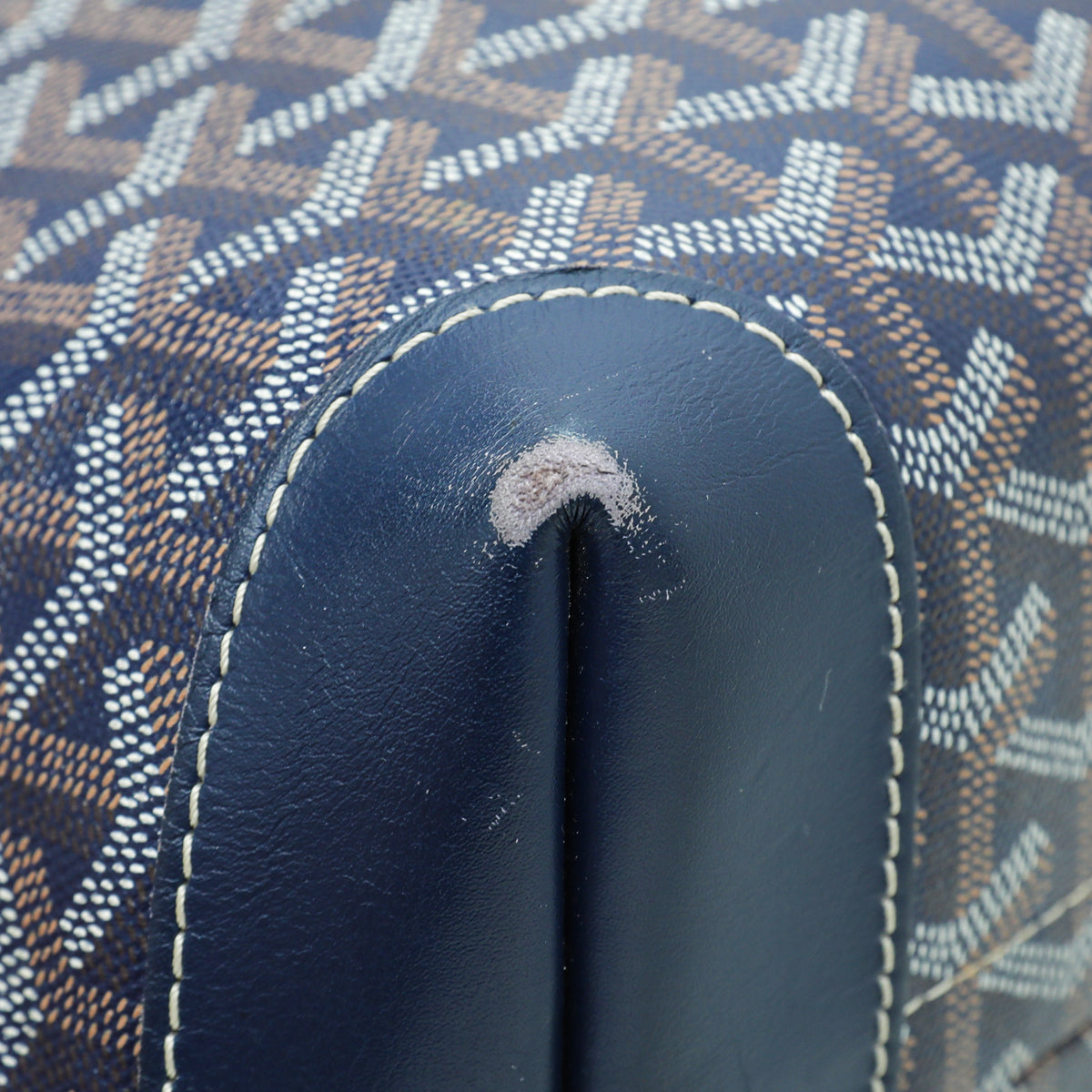 Goyard Blue Goyardine Bellechasse PM Bag