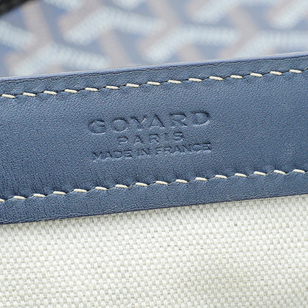 Goyard Blue Goyardine Bellechasse PM Bag