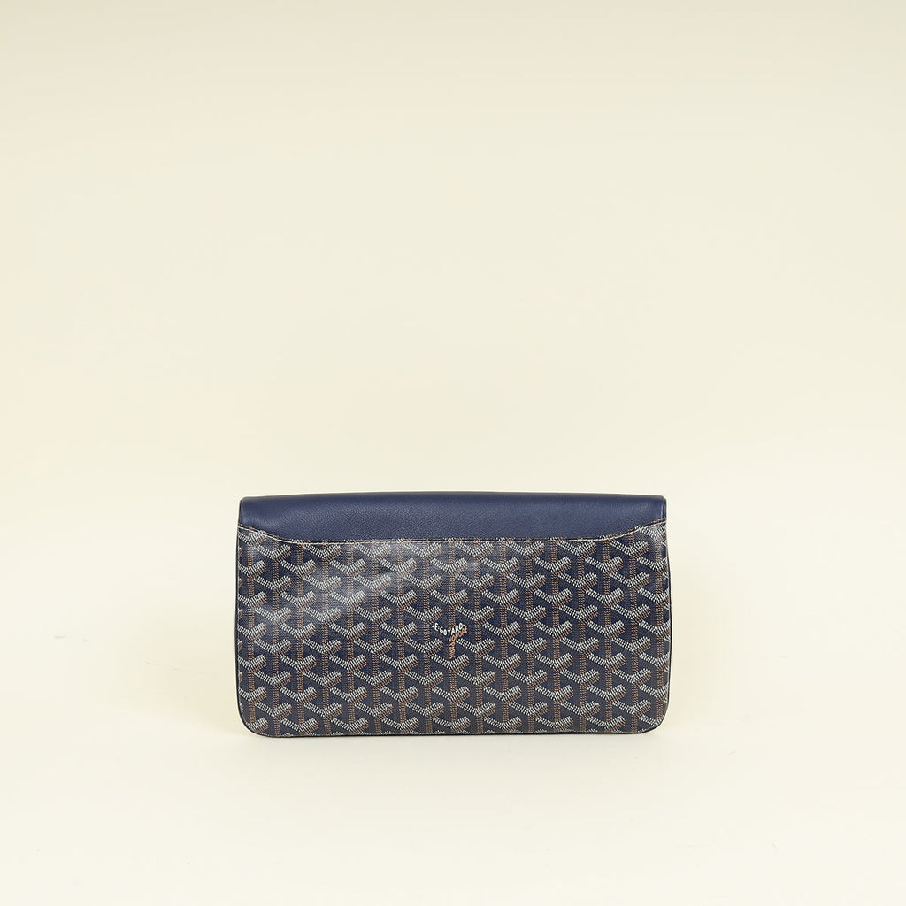 Goyard Navy Sainte Marie Soft MM Clutch