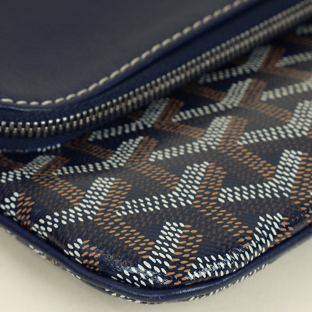 Goyard Navy Sainte Marie Soft MM Clutch