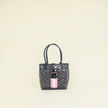 Goyard Navy Reversible w/"Hulot the Dog & Butterfly" Print Mini Anjou Bag