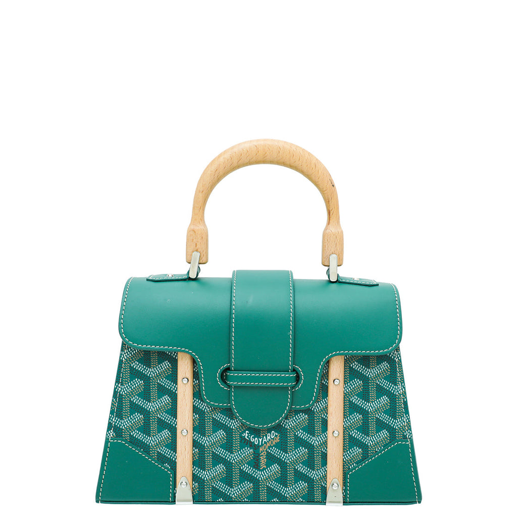 Goyard Green Goyardine Saigon Structure Mini Bag