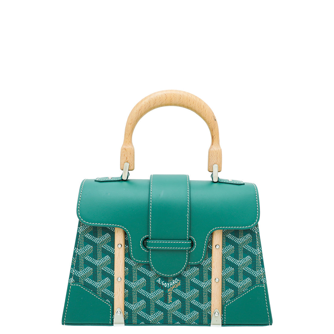 Goyard Green Goyardine Saigon Structure Mini Bag