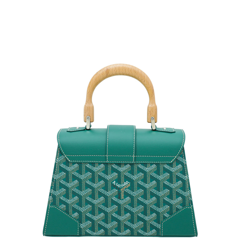 Goyard Green Goyardine Saigon Structure Mini Bag
