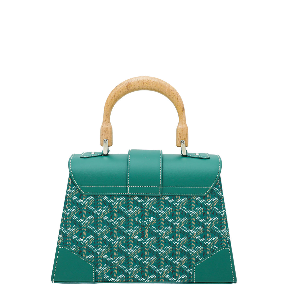 Goyard Green Goyardine Saigon Structure Mini Bag
