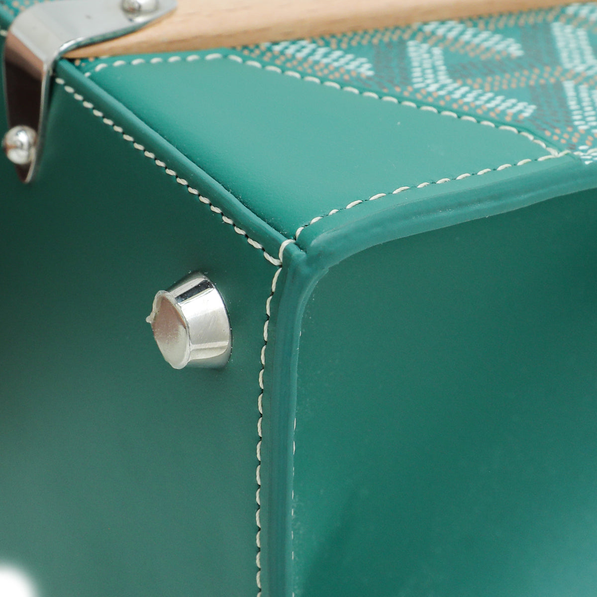 Goyard Green Goyardine Saigon Structure Mini Bag