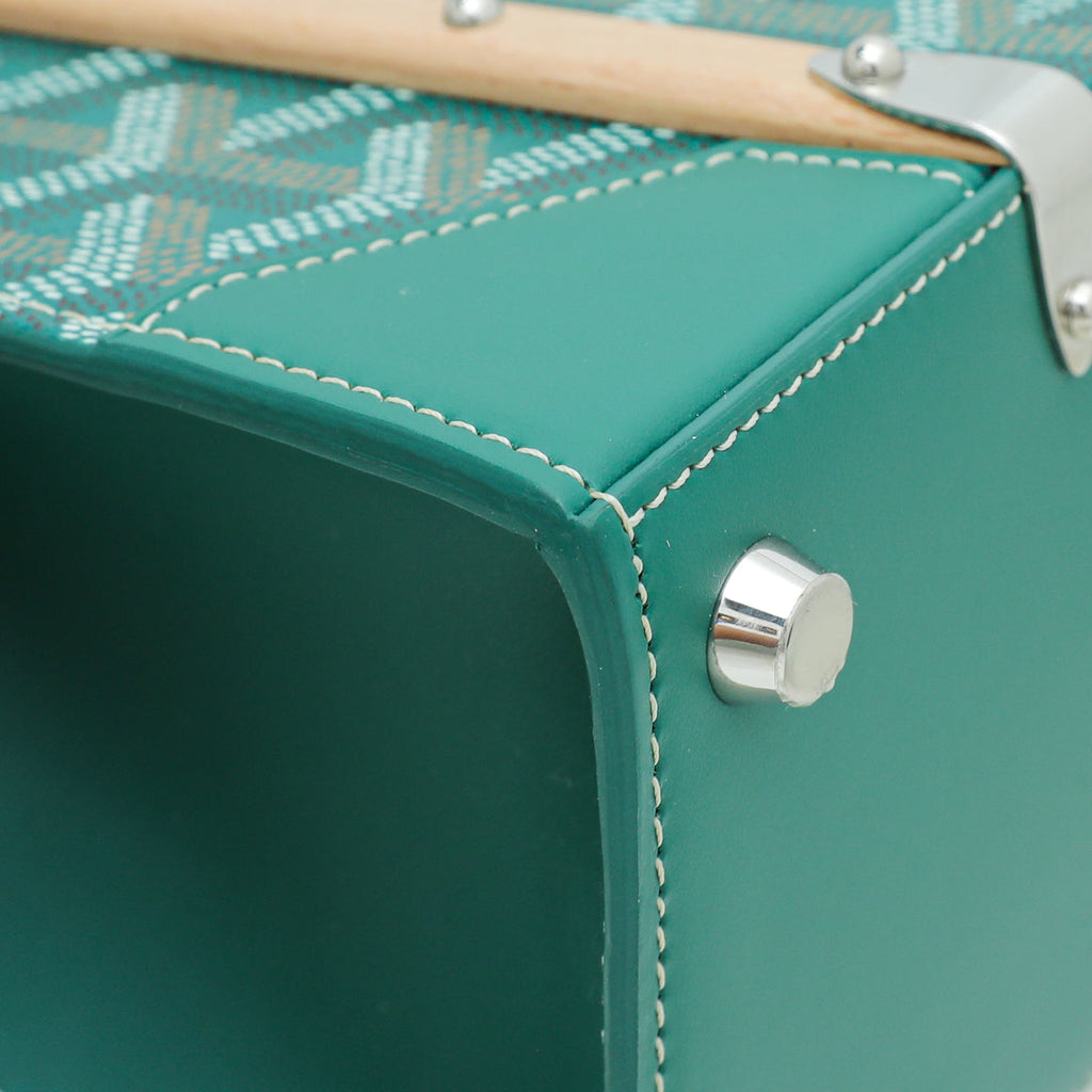 Goyard Green Goyardine Saigon Structure Mini Bag
