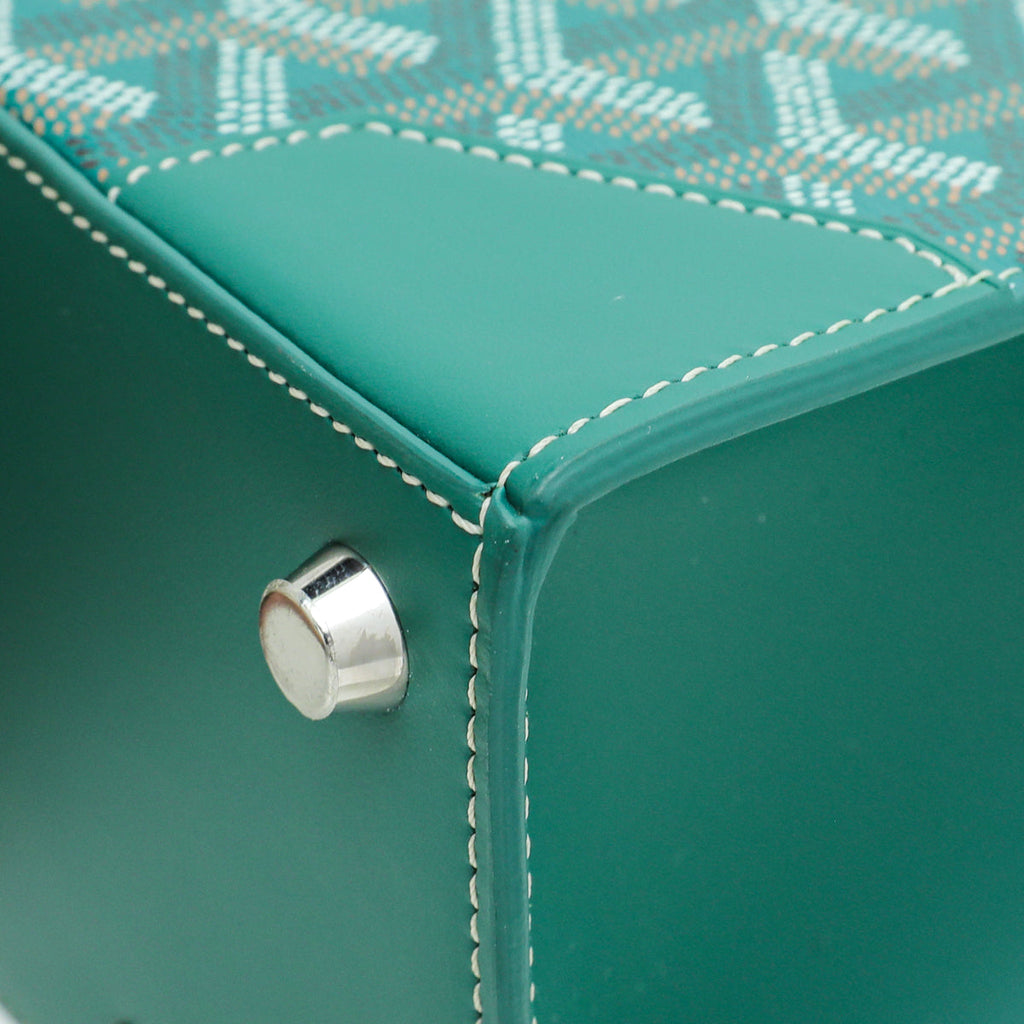 Goyard Green Goyardine Saigon Structure Mini Bag