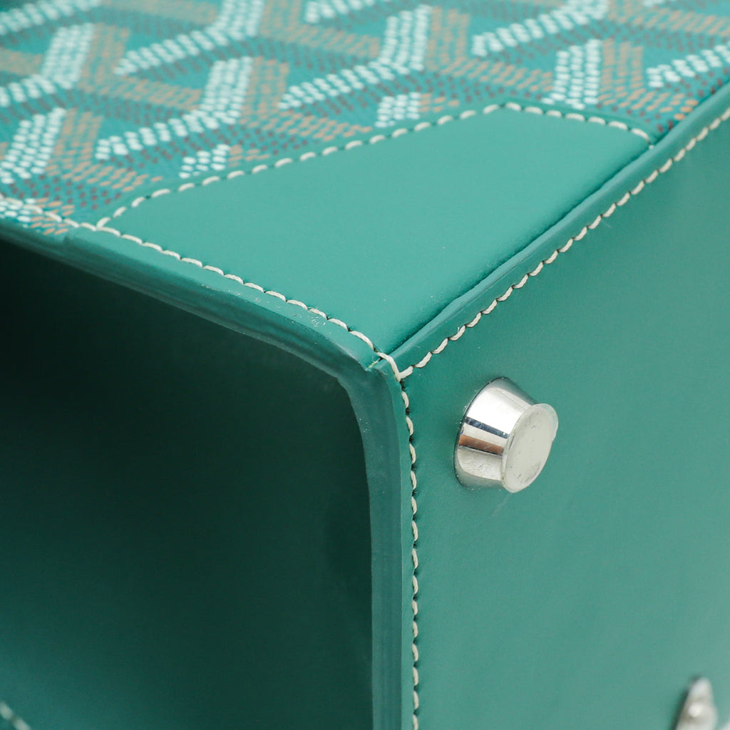 Goyard Green Goyardine Saigon Structure Mini Bag