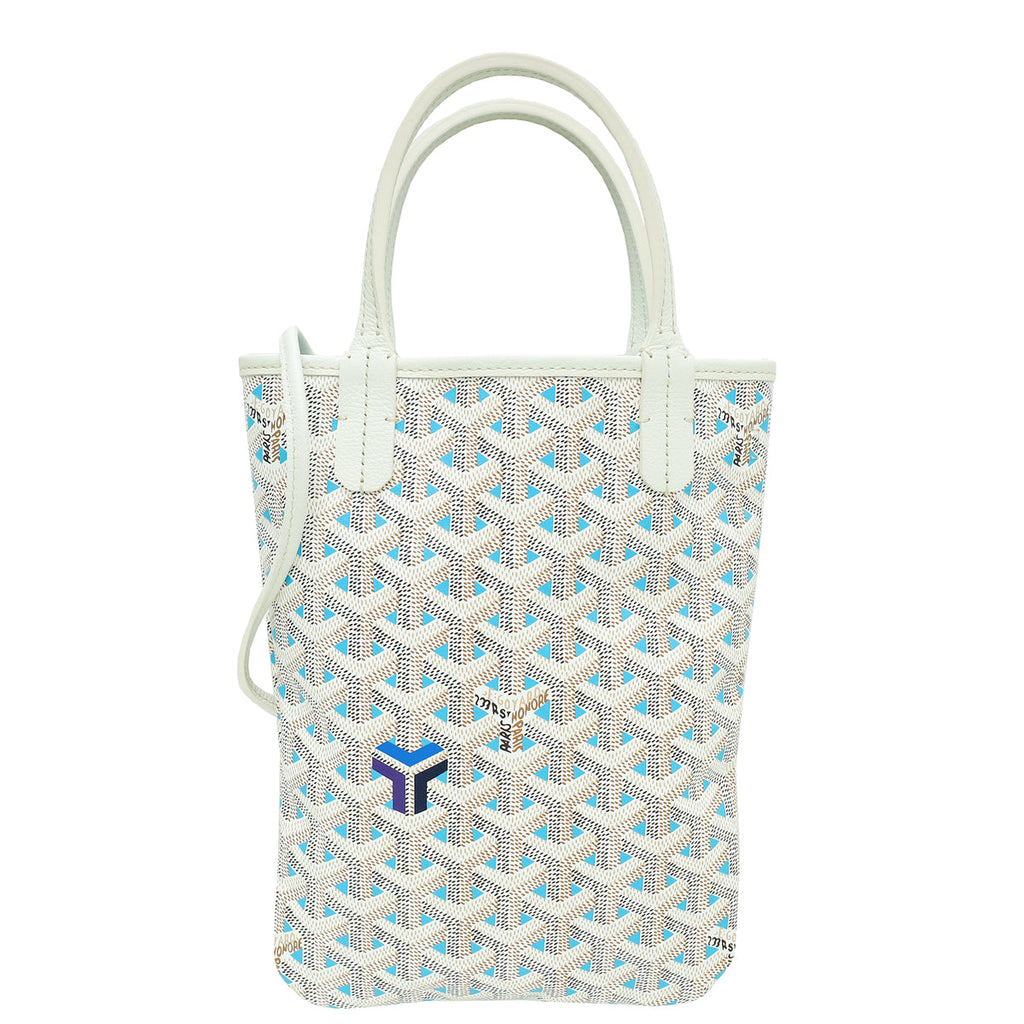 Goyard Bicolor L.E Goyardine Poitiers Tote Claire Voie Mini Tote Bag