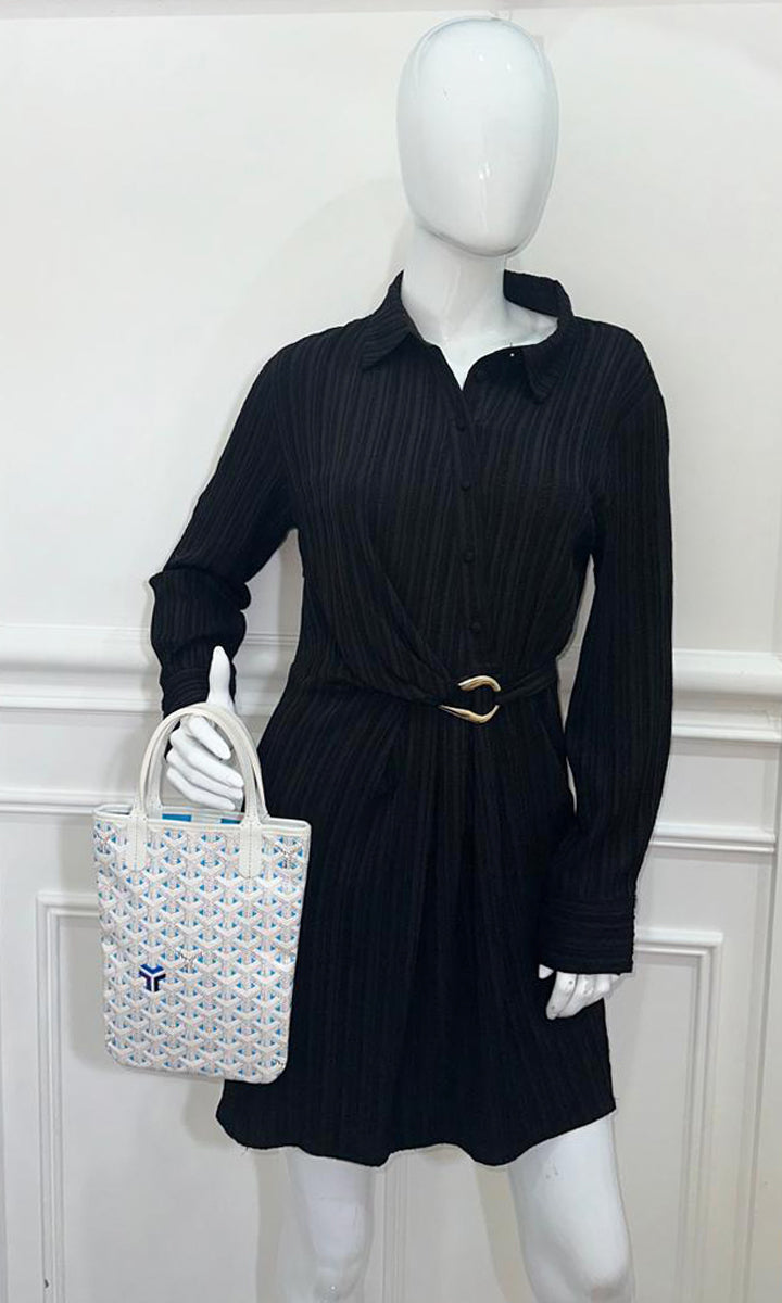 Goyard Bicolor L.E Goyardine Poitiers Tote Claire Voie Mini Tote Bag