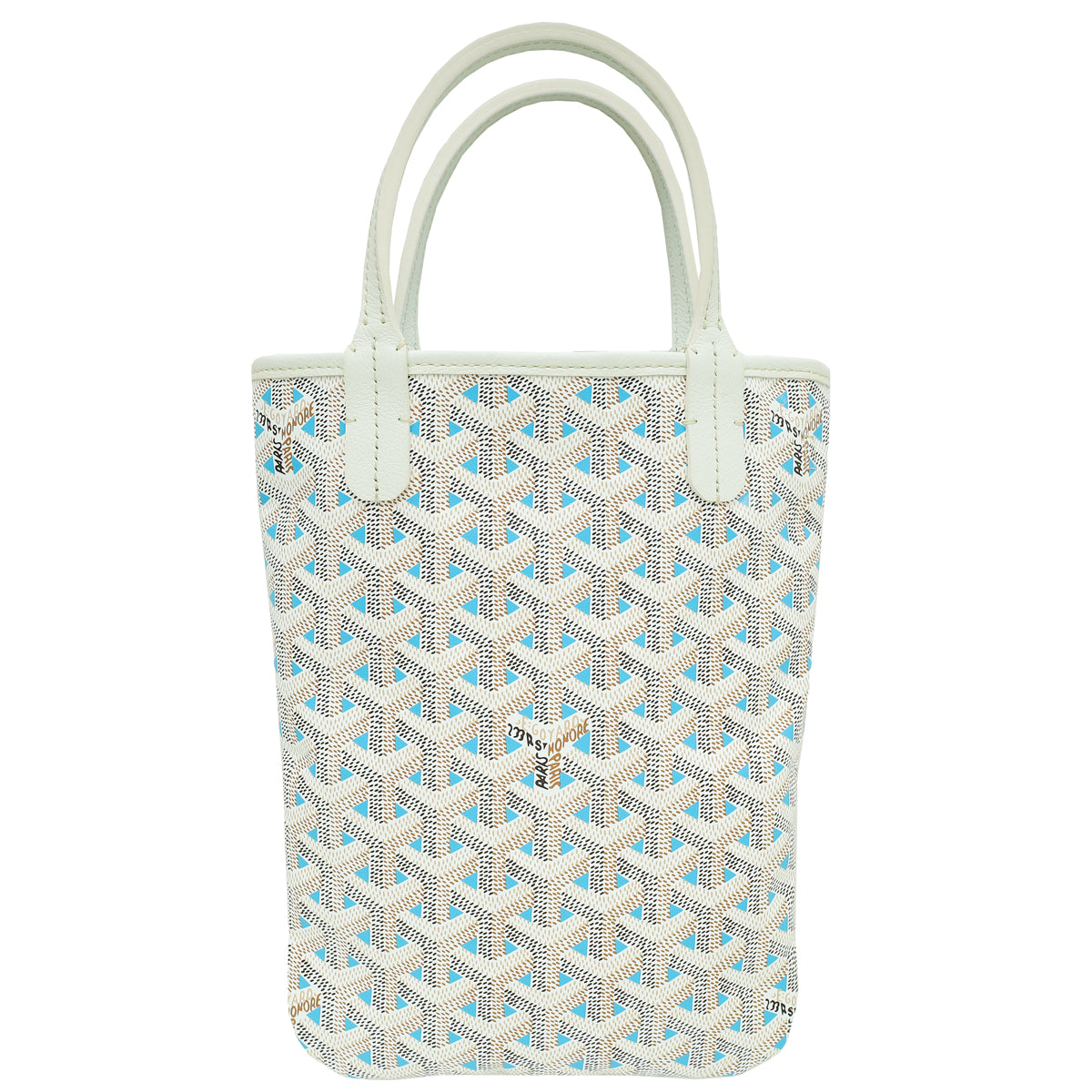 Goyard Bicolor L.E Goyardine Poitiers Tote Claire Voie Mini Tote Bag