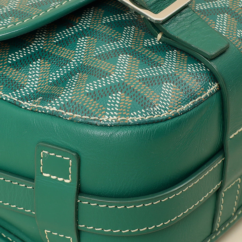 Goyard Green Goyardine Belvedere MM Bag