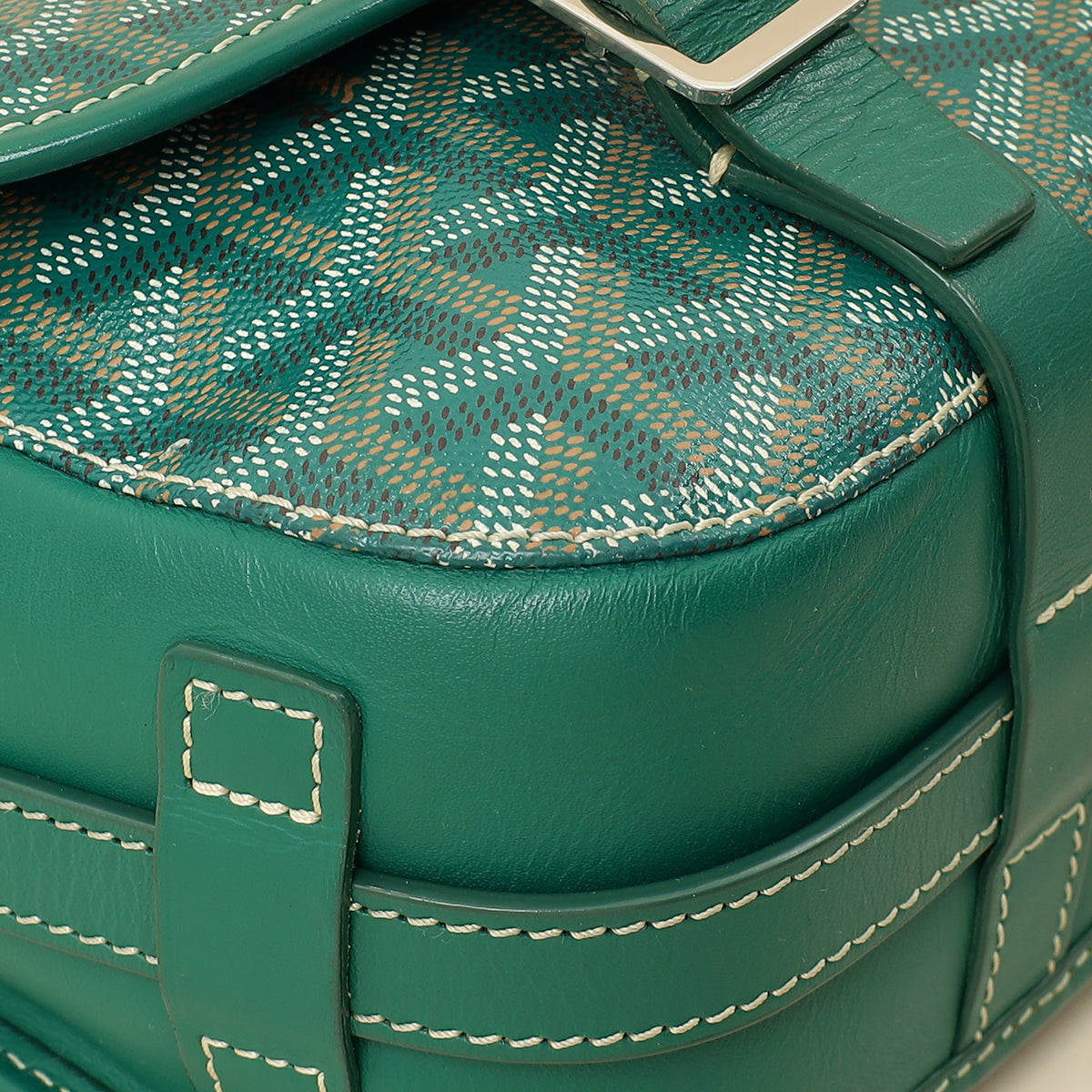 Goyard Green Goyardine Belvedere MM Bag