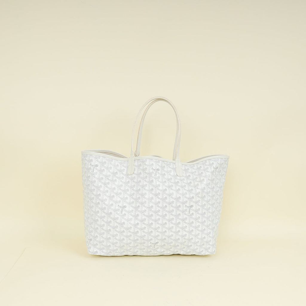 Goyard White Goyardine Saint Louis PM Bag