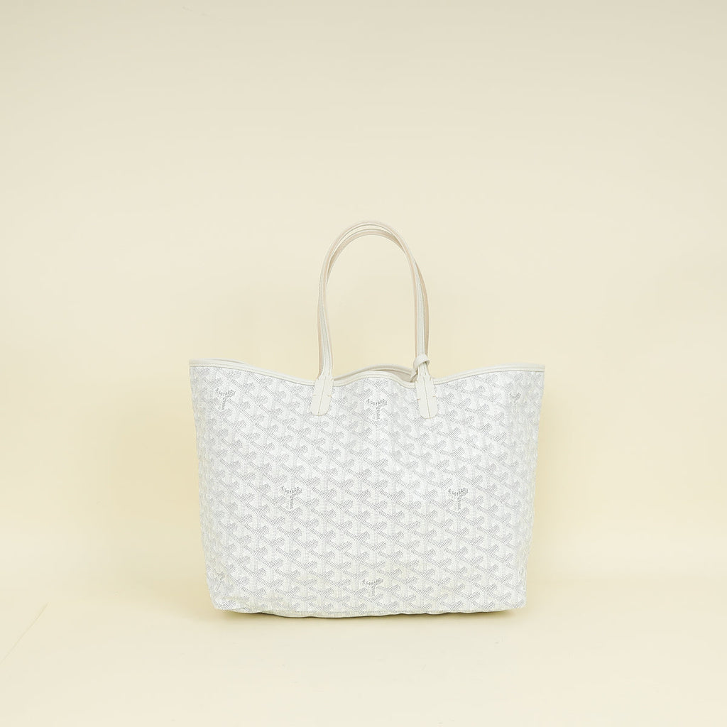 Goyard White Goyardine Saint Louis PM Bag