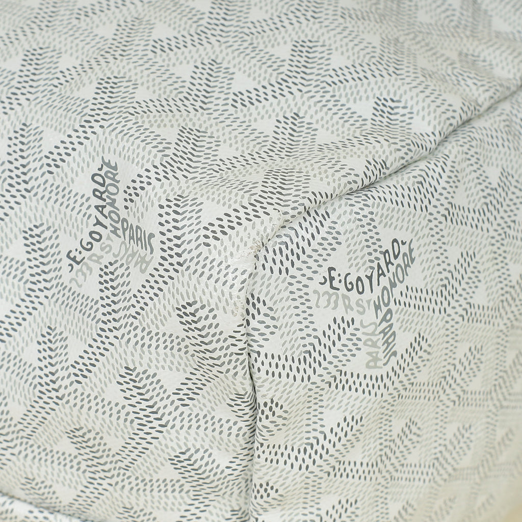 Goyard White Goyardine Saint Louis PM Bag